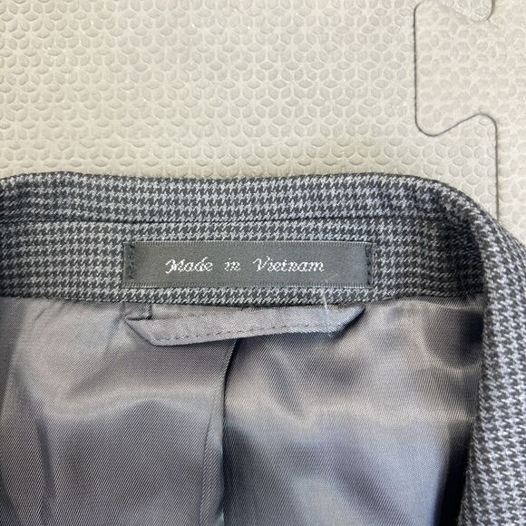 Lauren Ralph Lauren Sport Coat 42R Grey Check Houndstooth Blazer Jacket FS Chrty - Picture 6 of 12